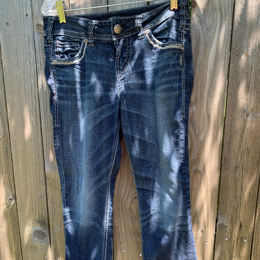 Silver Sukiyaki Mid Capri Jeans